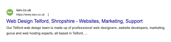 Screenshot of search results for 'Professional web designers'.